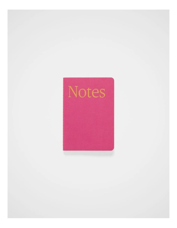 Stitch Notebook Lined B7 in Raspberry image 1