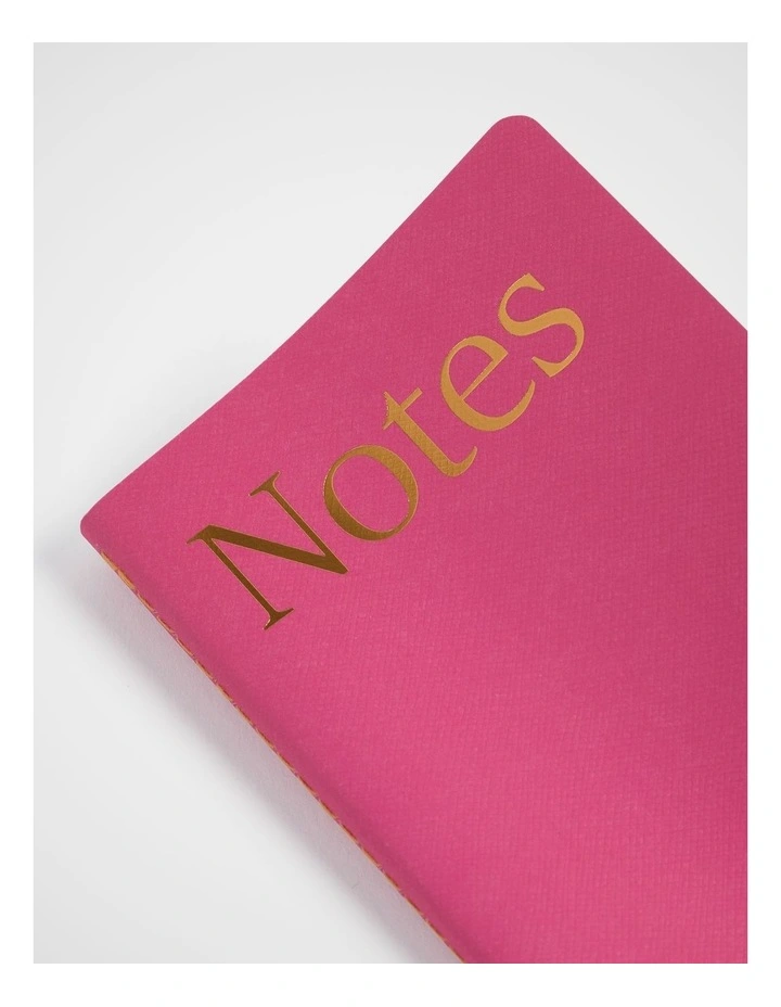Stitch Notebook Lined B7 in Raspberry image 3