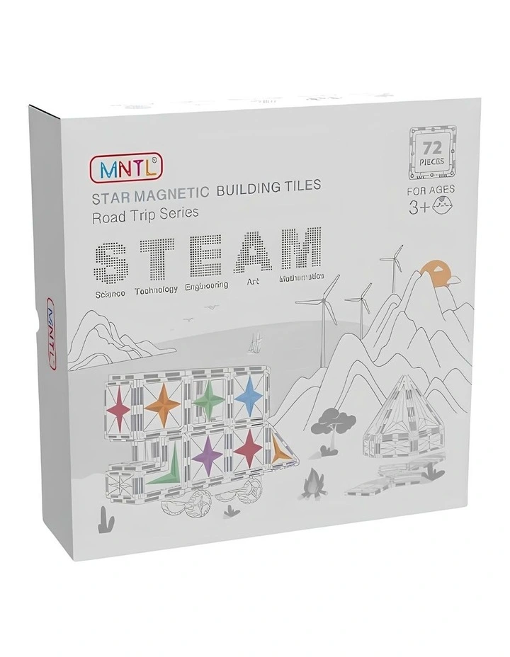 Magnetic Rainbow Tiles 72 Pieces image 3