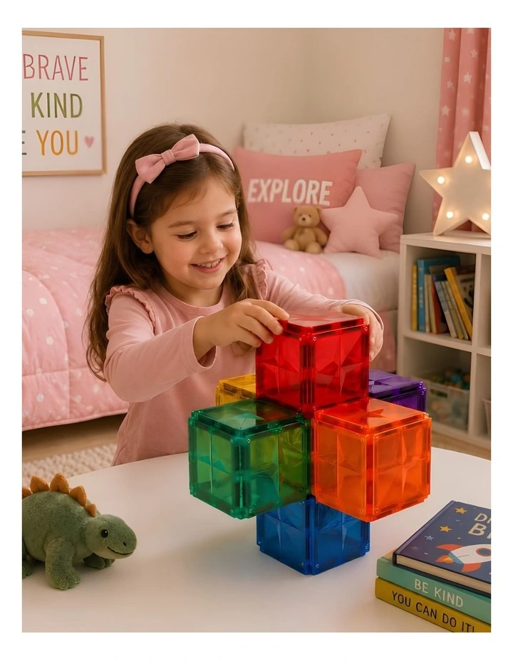 Magnetic Rainbow Tiles 42Pieces image 4