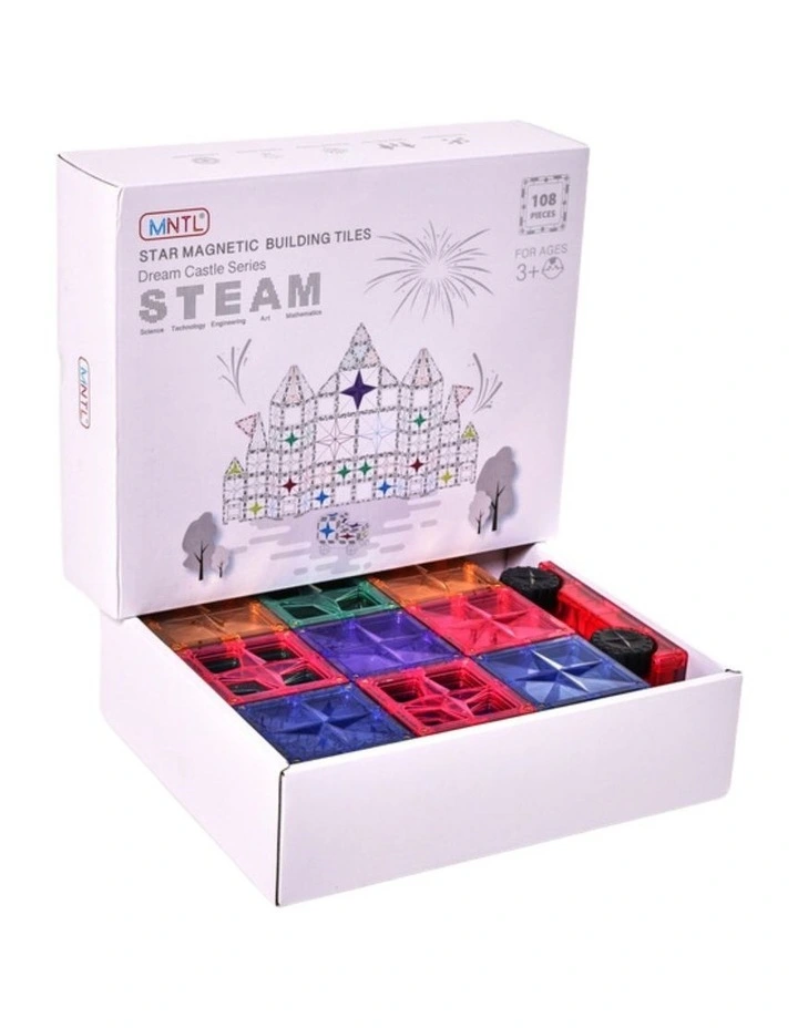 Magnetic Pastel Tiles 108 Pieces image 1