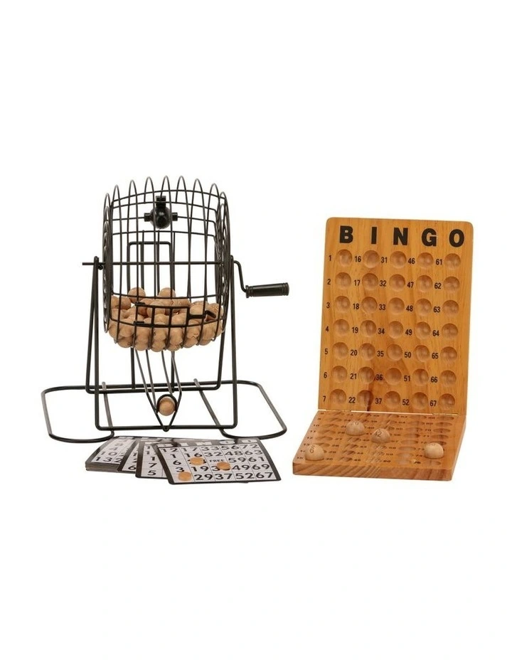 Bingo 75 Player Set With Metal Cage & Wooden Scoreboard image 2