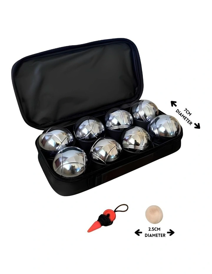 Deluxe 8 Metal Bowls Petanque Game Set image 3