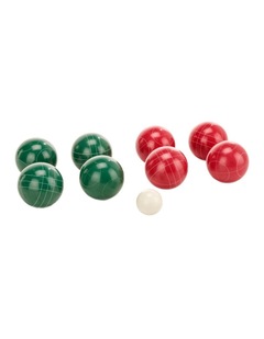 Deluxe 8 Resin Bowls Bocce Game Set Red & Green