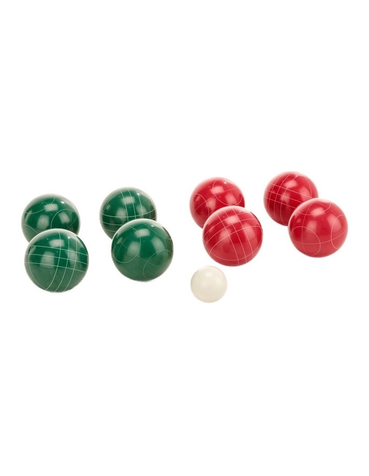 Deluxe 8 Resin Bowls Bocce Game Set Red & Green image 1