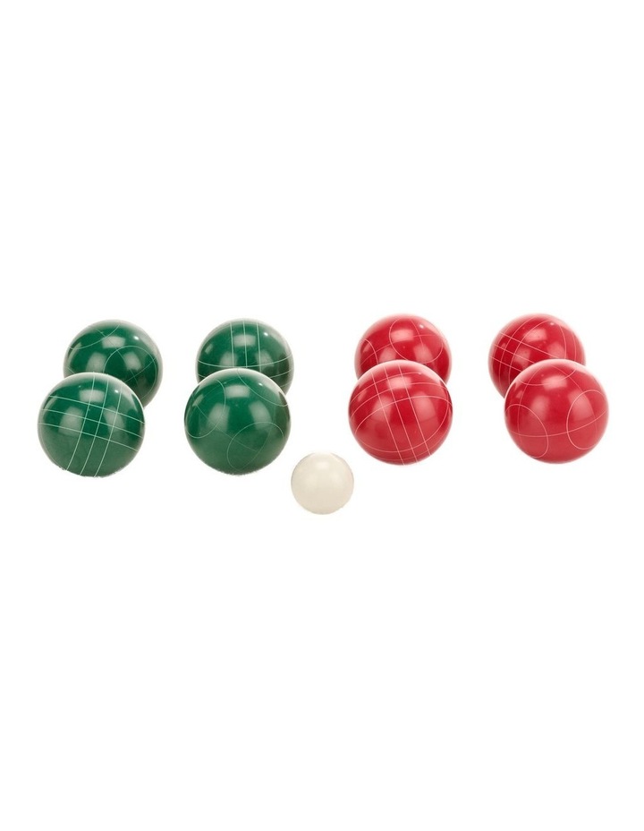Deluxe 8 Resin Bowls Bocce Game Set Red & Green image 2