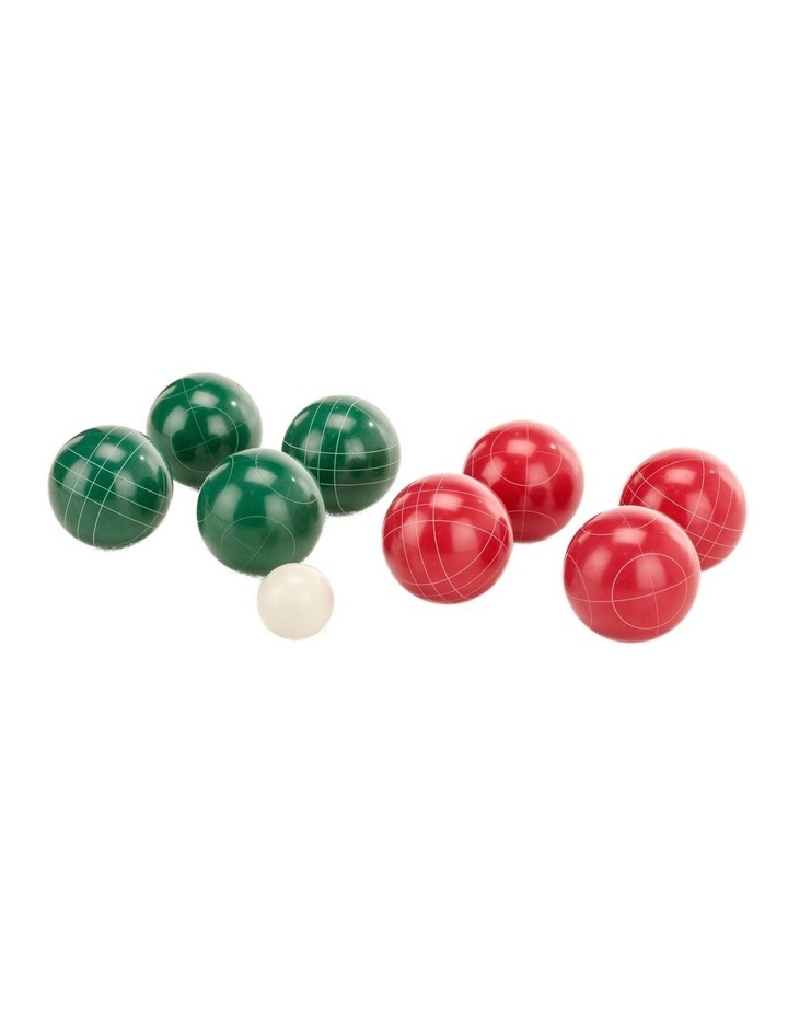 Deluxe 8 Resin Bowls Bocce Game Set Red & Green image 3