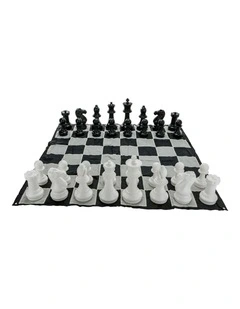 Mega Size Plastic Outdoor Chess Game Set w/Mat 1.5x1.5m