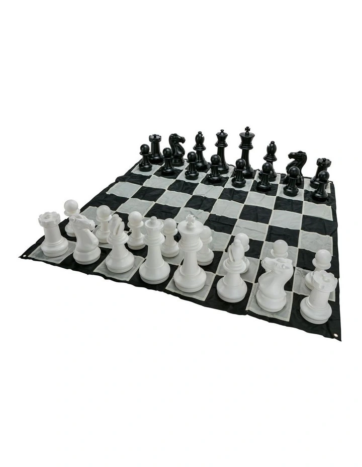 Mega Size Plastic Outdoor Chess Game Set w/Mat 1.5x1.5m image 2