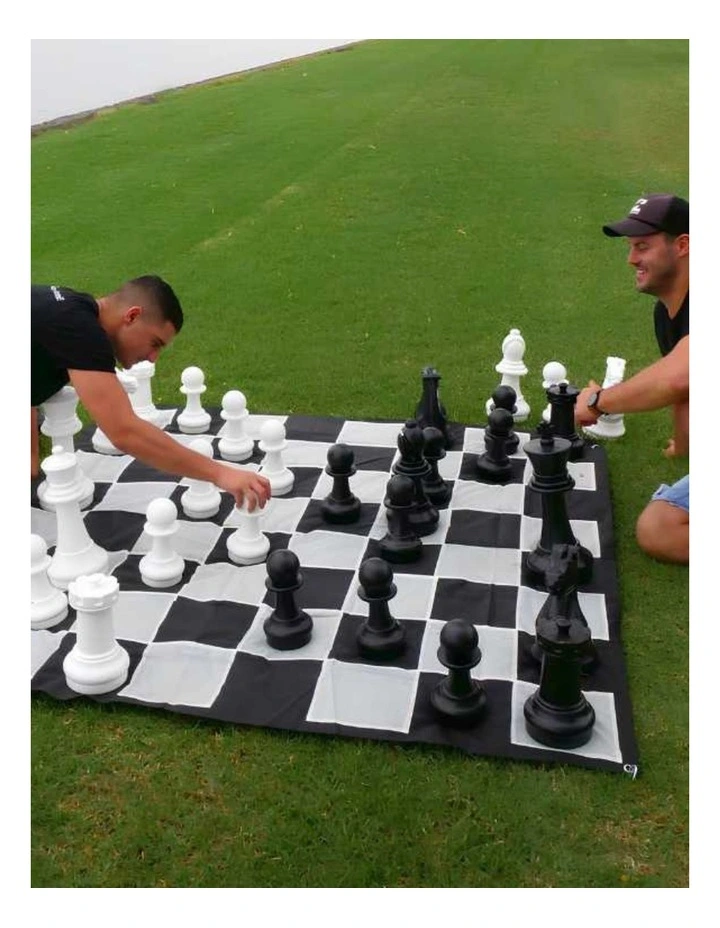 Mega Size Plastic Outdoor Chess Game Set w/Mat 1.5x1.5m image 4