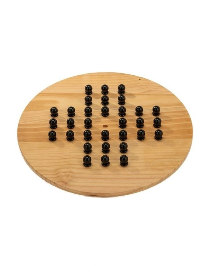 Wooden Giant Chinese Checkers  & Solitare Game 60cm Diameter image 2