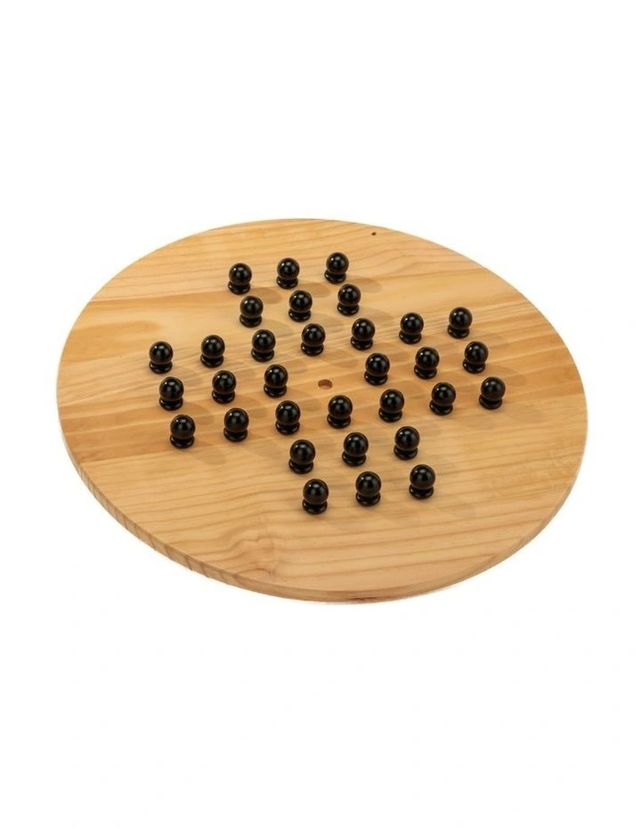 Wooden Giant Chinese Checkers  & Solitare Game 60cm Diameter image 4