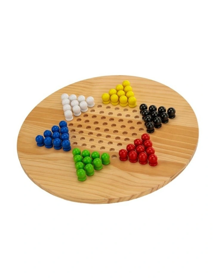 Wooden Giant Chinese Checkers  & Solitare Game 60cm Diameter image 5