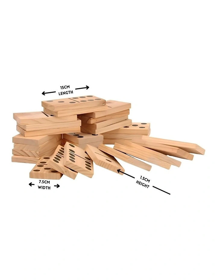 Giant Outdoor Dominoes Game Set with 28 Pieces 15cm image 2