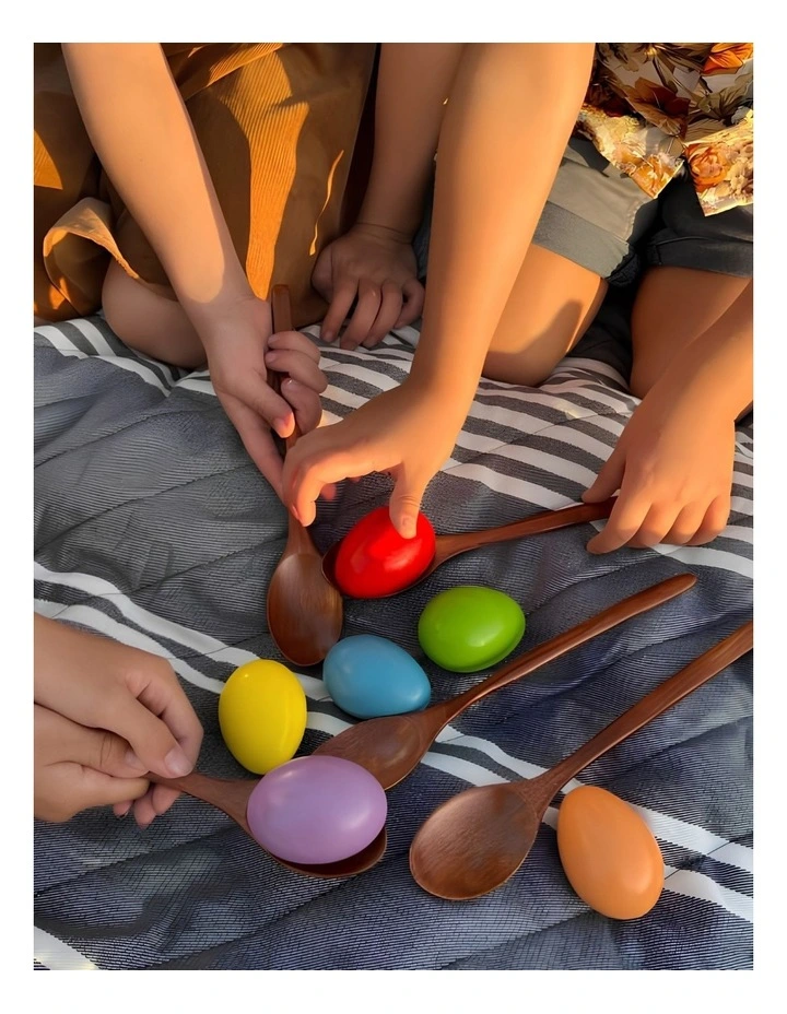 2 in 1 Egg Spoon Race & Hacky Sack Kids Game Set image 6