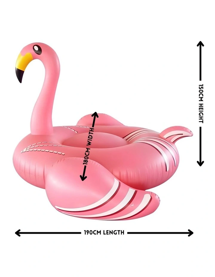 Giant PVC Inflatable Flamingo Pool Toy Float Pink image 2