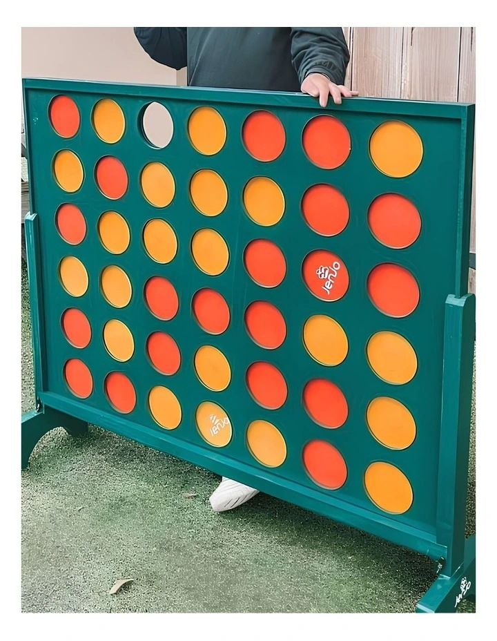 Wooden Indoor Outdoor Giant Connect Four In A Row Game Set 120x110cm Green image 6