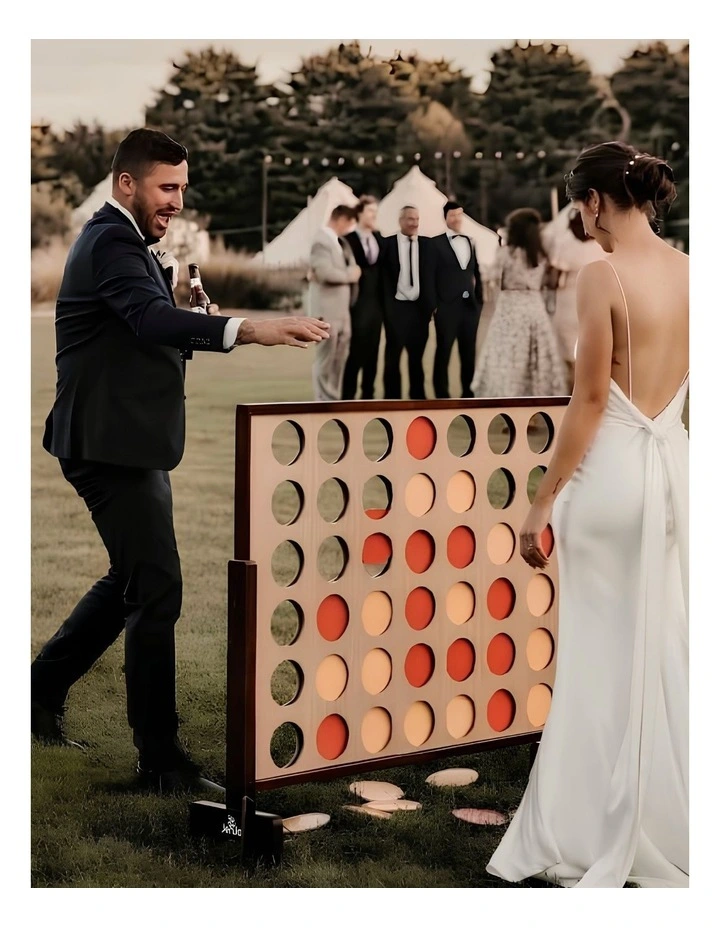 Hardwood Indoor Outdoor Giant Four In A Row Game Set 120x110cm image 6