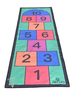 Colourful 3m Length Hopscotch Mat w/ Pegs