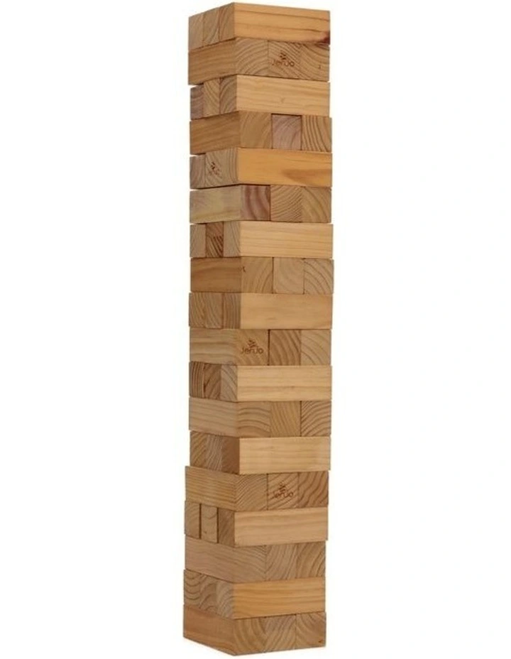 54 Piece Deluxe Jenjo Outdoor Wood Block Game 127cm image 1