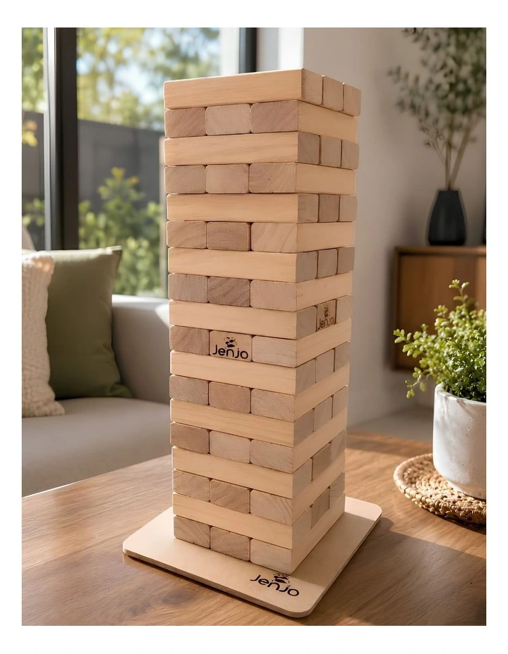 54 Piece Outdoor Epic Jenjo Wooden Block Game 54cm image 4