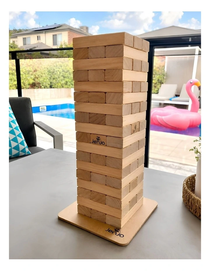 54 Piece Outdoor Epic Jenjo Wooden Block Game 54cm image 5