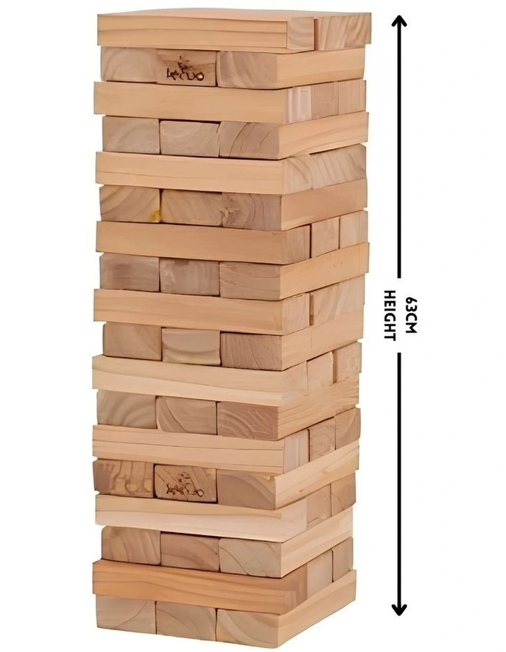 54 Piece Giant Jenjo Outdoor Wooden Block Game 63cm image 1