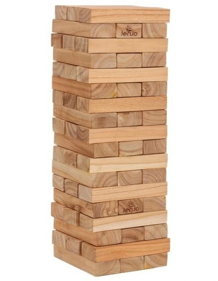 54 Piece Giant Jenjo Outdoor Wooden Block Game 63cm image 2