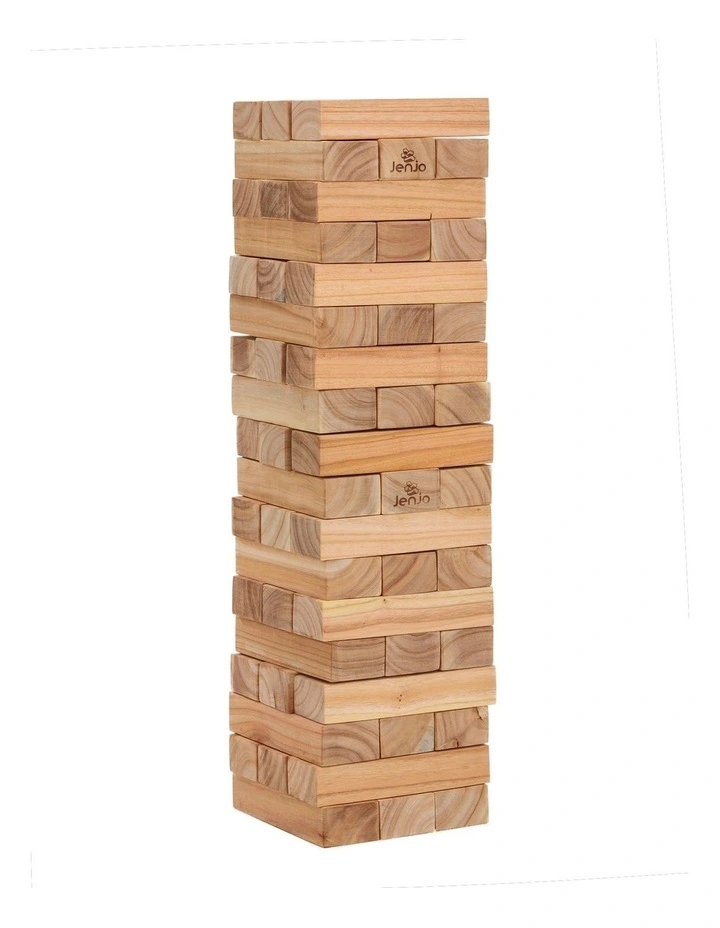 54 Piece Outdoor Jumbo Jenjo Wooden Block Game 81cm image 1