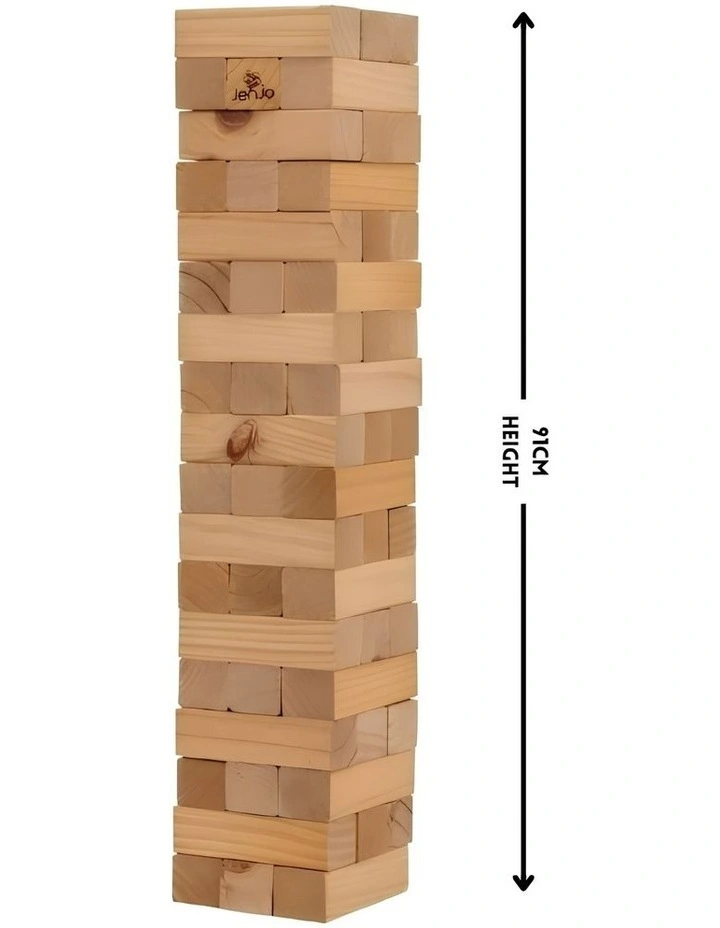 54 Piece Mega Jenjo Outdoor Wooden Block Game 91cm image 2