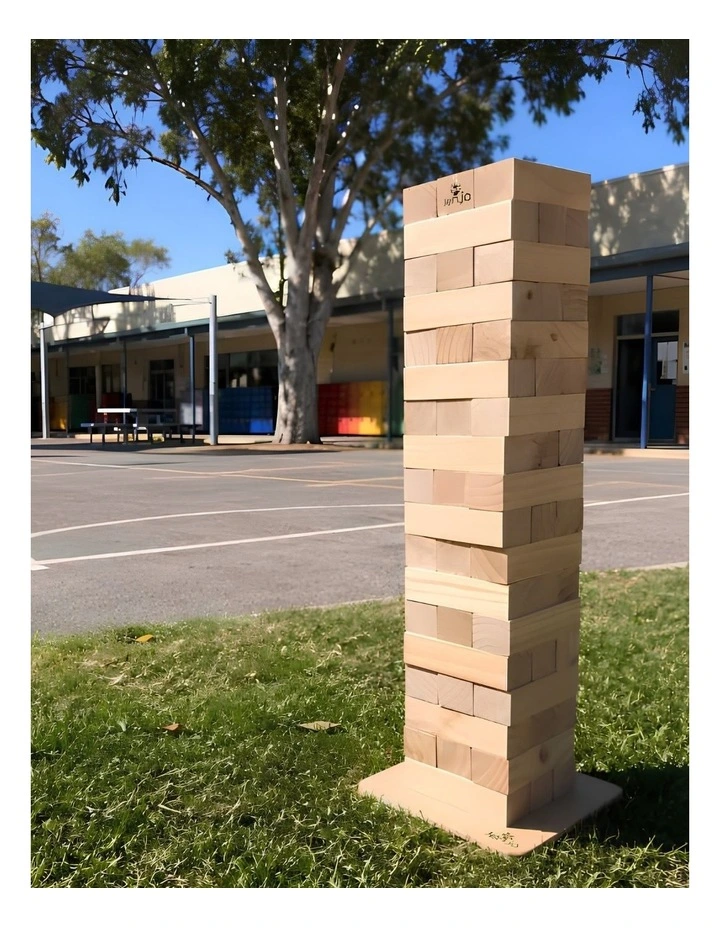 54 Piece Mega Jenjo Outdoor Wooden Block Game 91cm image 6