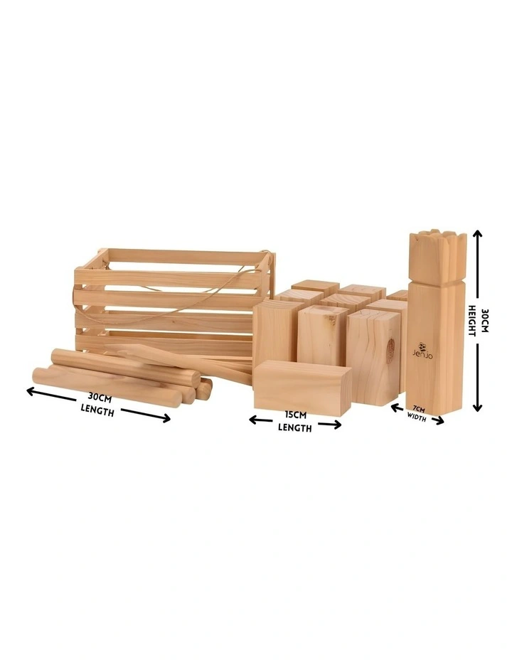 Outdoor Wooden Kubb Lawn Game Set image 2