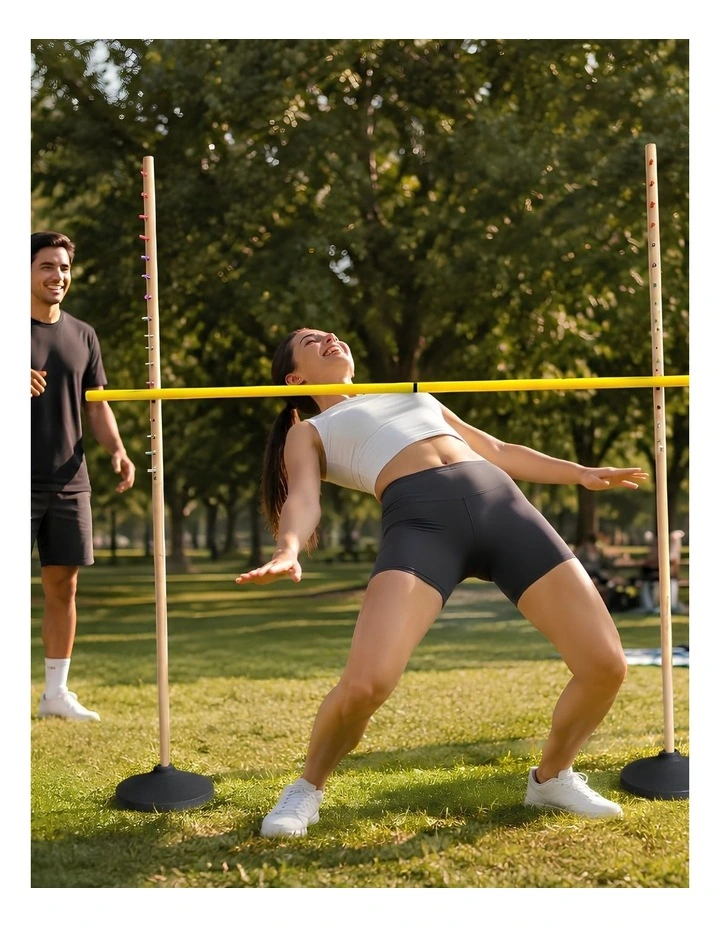 Wooden Limbo Set w/ Rubber Legs & Plastic Pole Height 158cm image 5