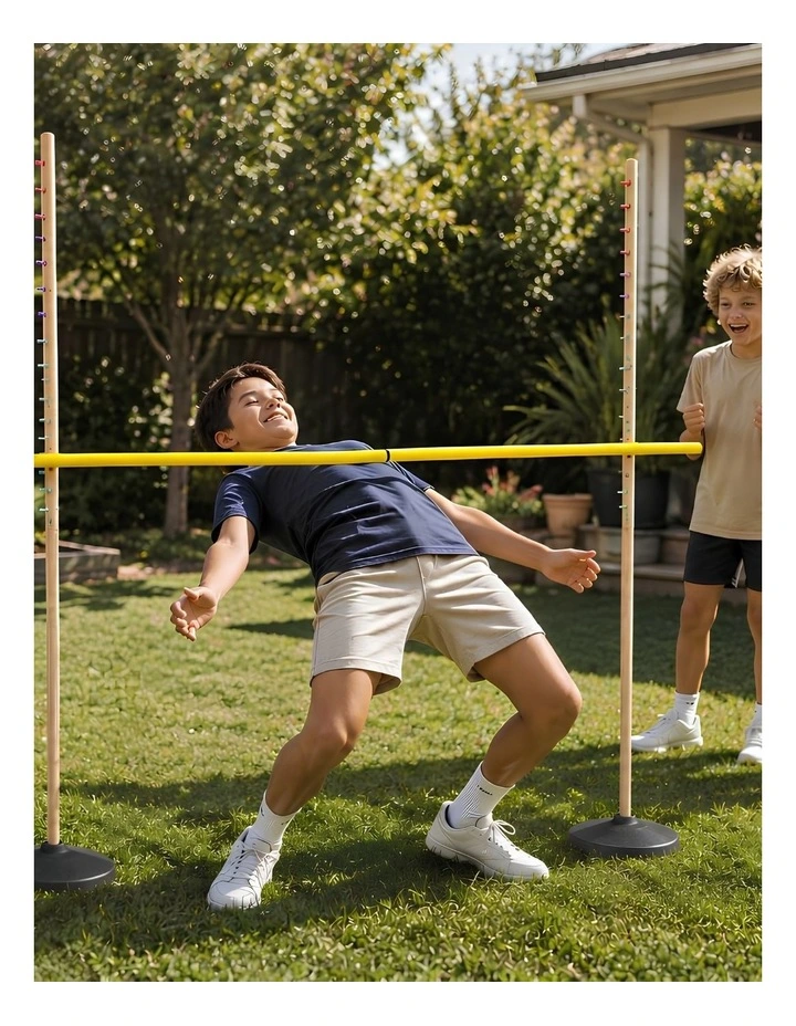 Wooden Limbo Set w/ Rubber Legs & Plastic Pole Height 158cm image 6