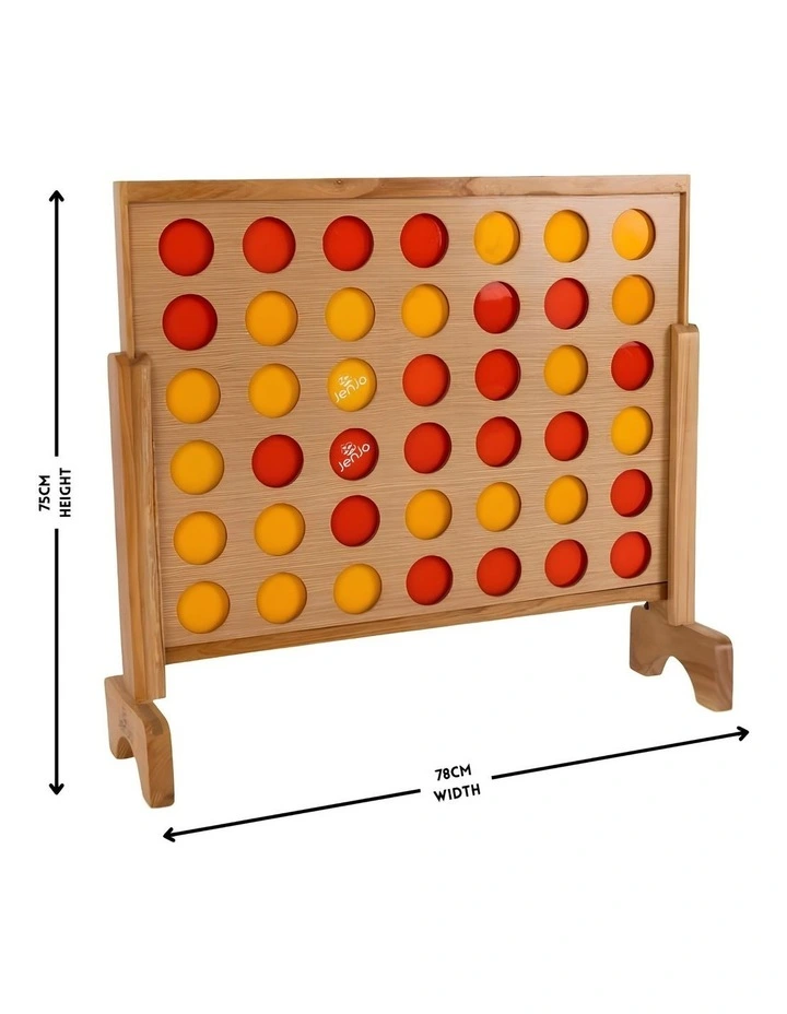 Mega Plywood Connect Four In A Row Game Set 69X79Cm image 2