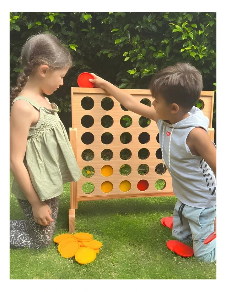 Mega Plywood Connect Four In A Row Game Set 69X79Cm image 6