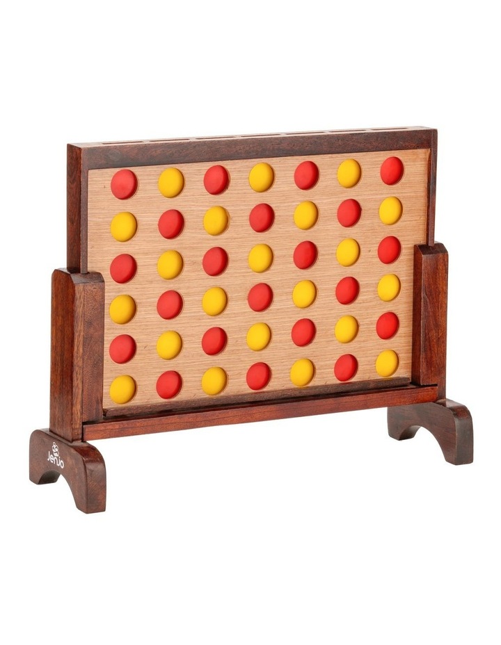 Mini Four In A Row Polished Hardwood 52x16x40cm Outdoor/Indoor Boardgame image 1