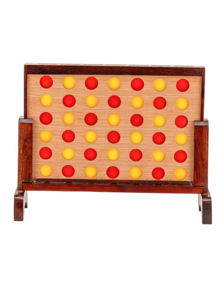 Mini Four In A Row Polished Hardwood 52x16x40cm Outdoor/Indoor Boardgame image 2