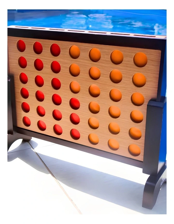 Mini Four In A Row Polished Hardwood 52x16x40cm Outdoor/Indoor Boardgame image 4
