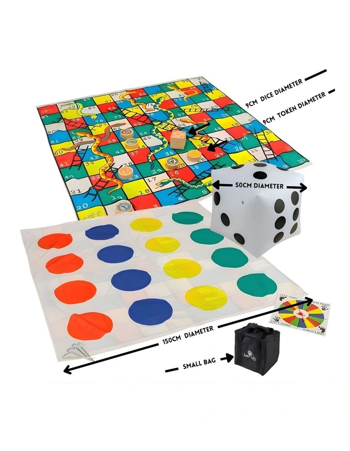 2 in 1 Giant Snakes, Dots & Ladders 1.5m Mat image 4