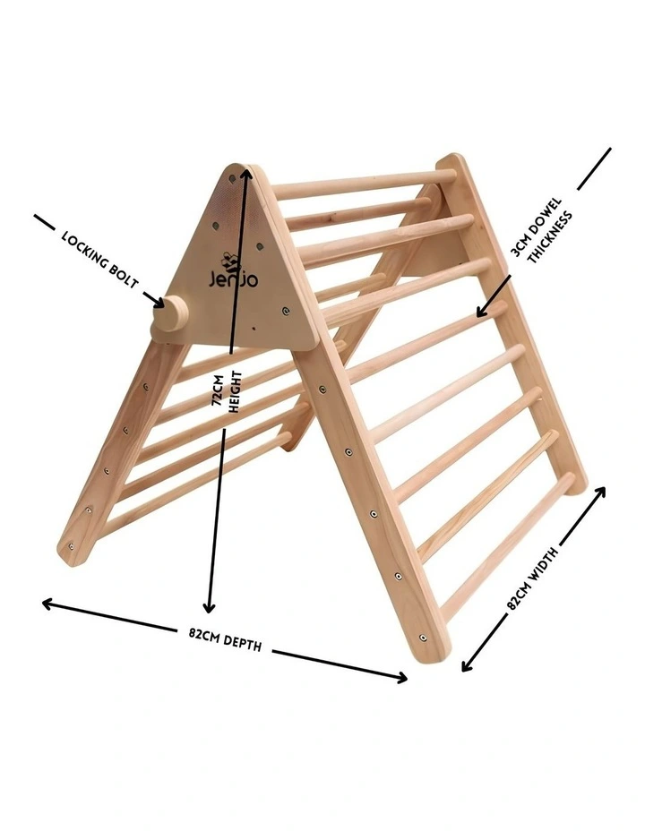 Kids Hardwood ClimbA Pikler Foldable Frame 80cm High image 2