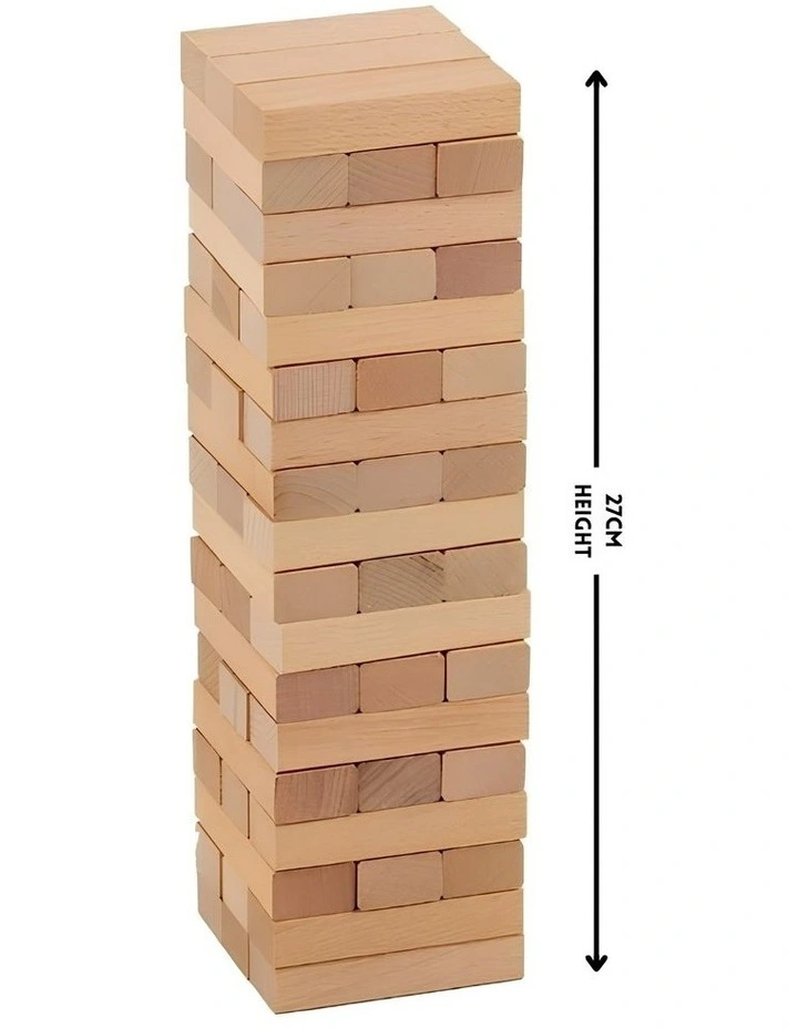 54 Piece Mini Jenjo Outdoor Wooden Block Game 27cm image 3