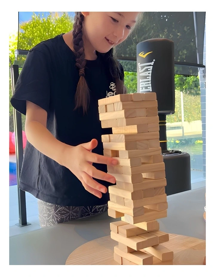 54 Piece Mini Jenjo Outdoor Wooden Block Game 27cm image 4