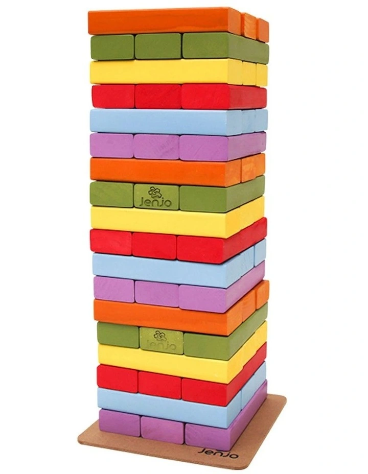 Rainbow Giant Jenjo 54 Wooden Blocks Height 63cm image 1