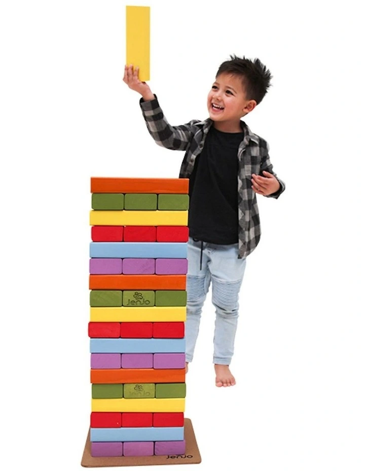 Rainbow Giant Jenjo 54 Wooden Blocks Height 63cm image 2