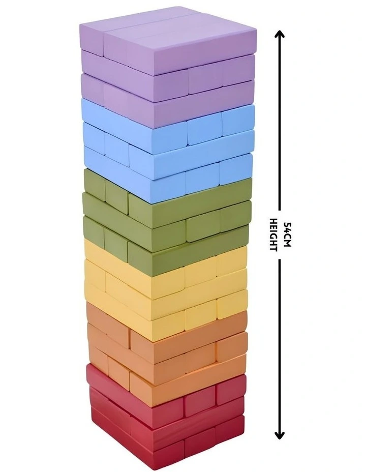 Rainbow Giant 54 Wooden Blocks Height 63cm image 3