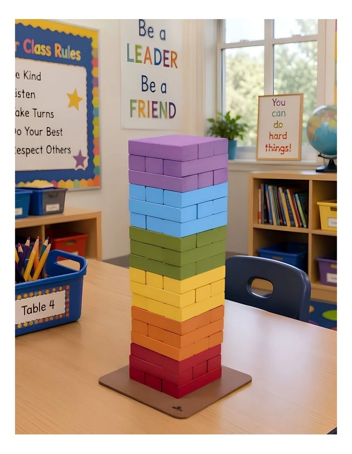 Rainbow Giant 54 Wooden Blocks Height 63cm image 6