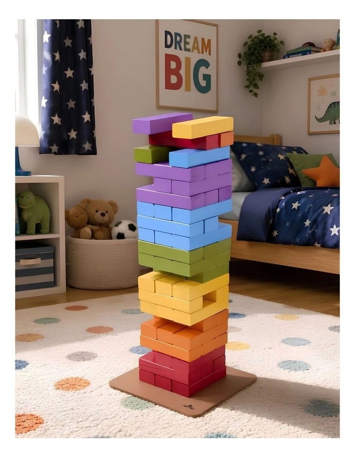 Rainbow Giant 54 Wooden Blocks Height 63cm image 7