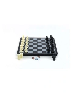3 in 1 Magnetic Chess, Checkers & Backgammom Foldable Board Game