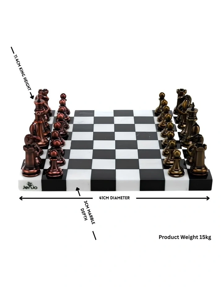 Chess Marble Board with Resin Pieces image 5